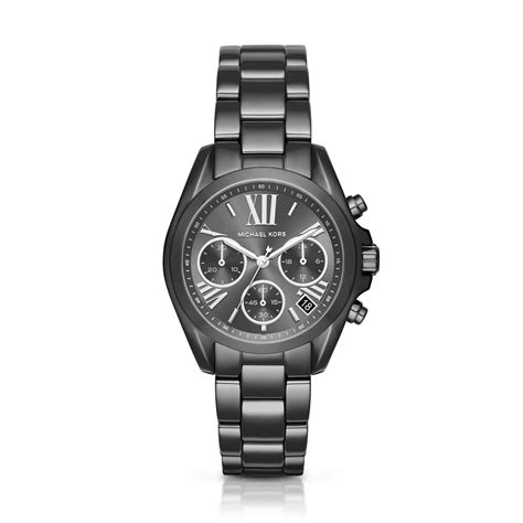 michael kors mini bradshaw gunmetal watch|Michael Kors bradshaw women's watch.